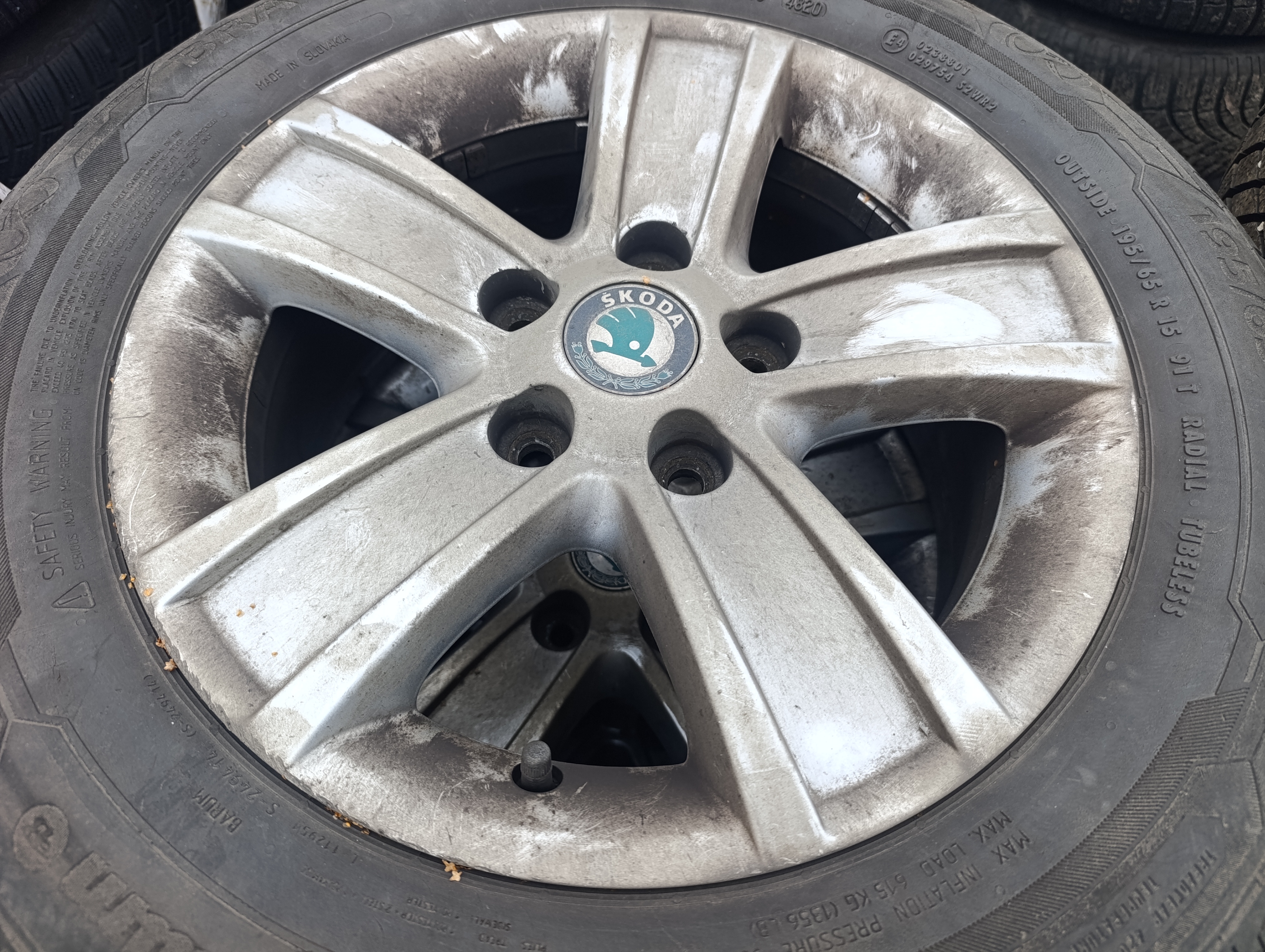5x112 Škoda Octavia II 6,5Jx15 ET50 1Z0601025S alu disky
