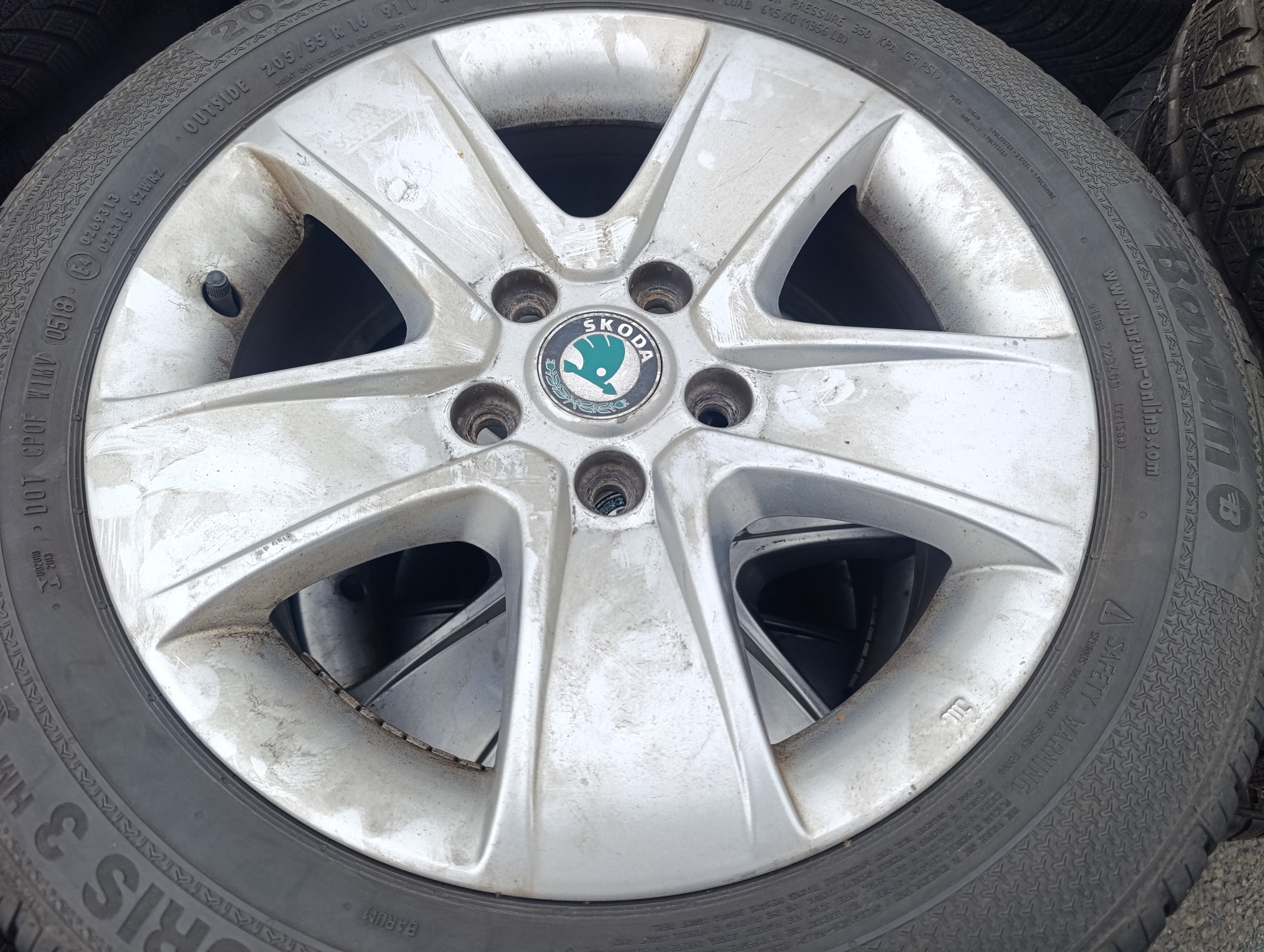 5x112 Škoda Octavia II 6,5Jx16 ET50 č.1Z0601025T alu disky