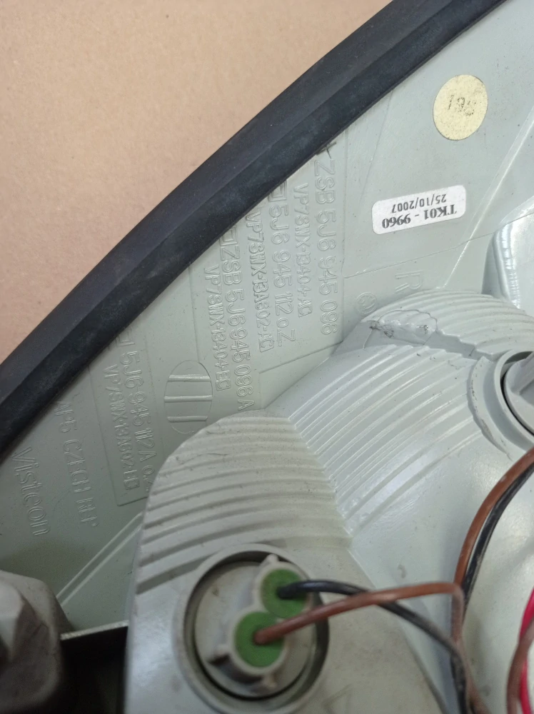 Škoda Fabia zadní světlo